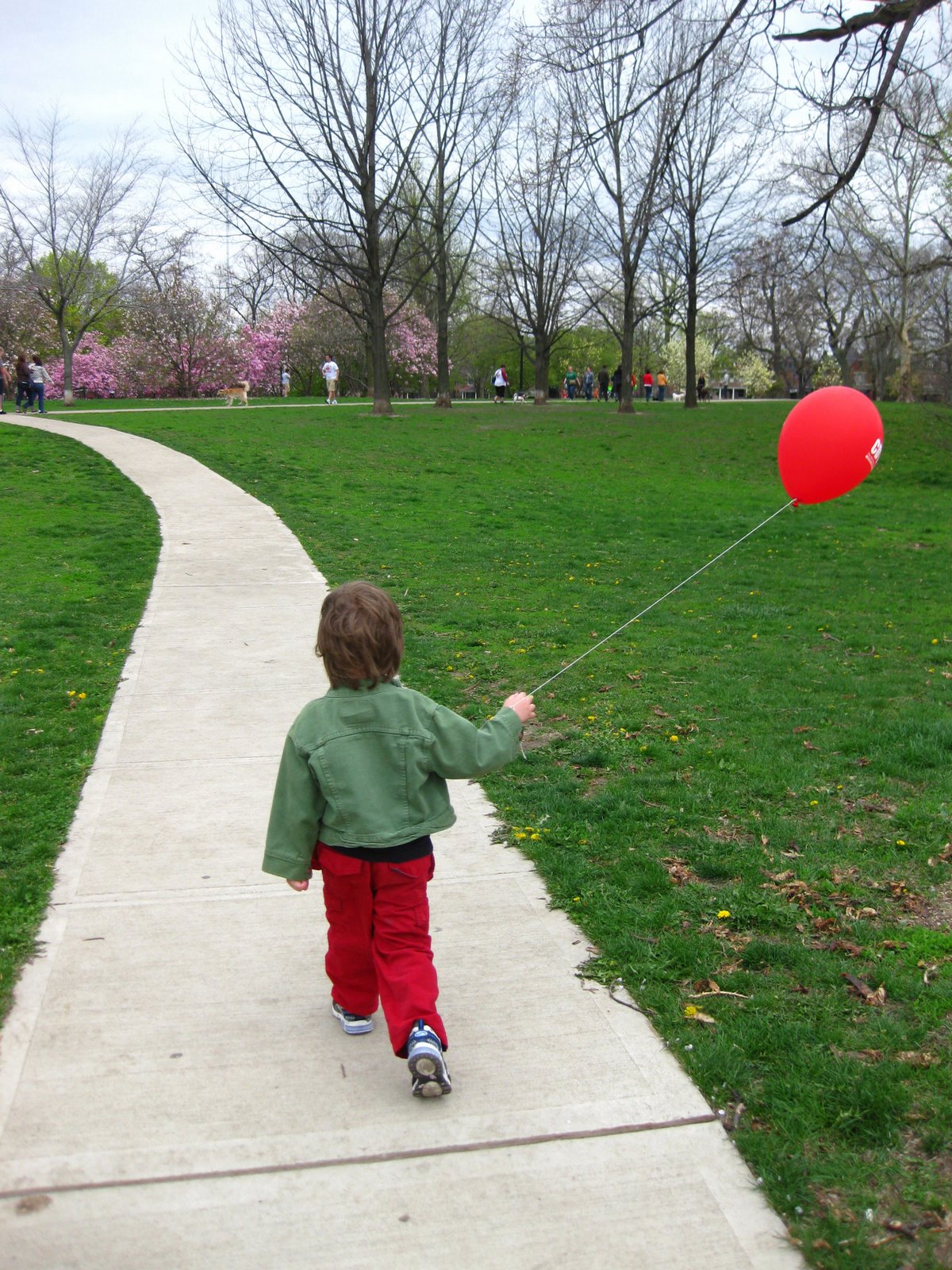 Walking with a balloon